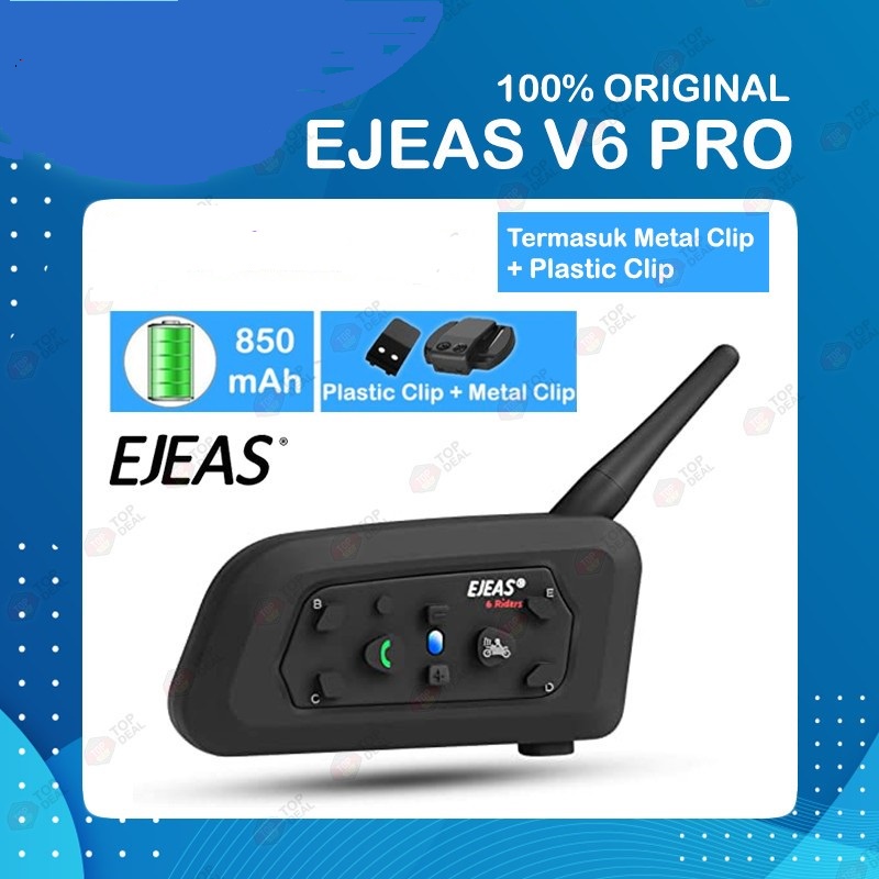 Bluetooth Intercom Helm EJEAS V6 PRO