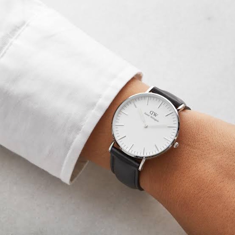 [100% ORIGINAL] Jam Tangan Pria Silver Classic Daniel Wellington | Jam Pria Dw Original