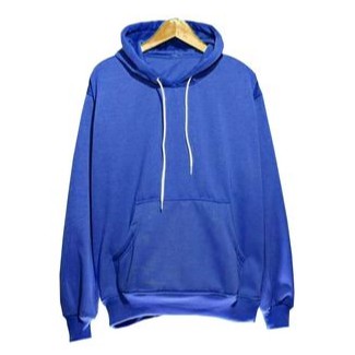 Sweater Hoodie Wanita Natural Hoodie Sweater Polos Terlaris Simpel Tangan Panjang Hangat-Biru muda