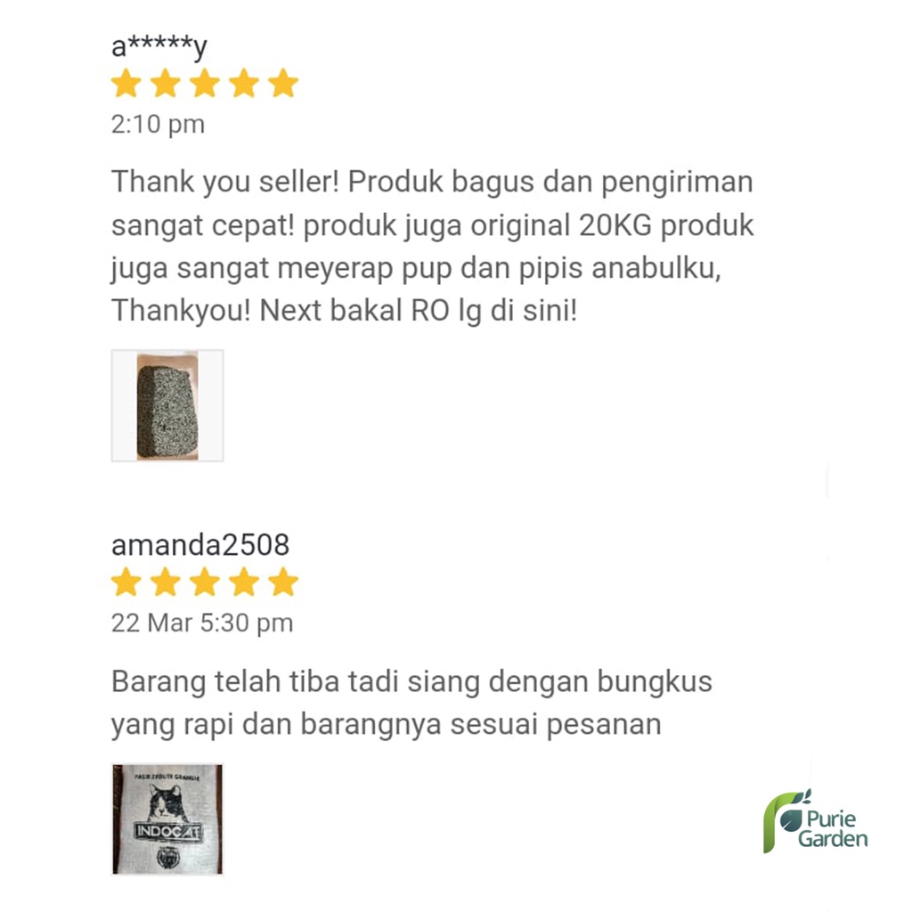 Pasir Kucing Zeolit Media Tanam Granule Indocat Premium 20kg TERMURAH!! PG KDR