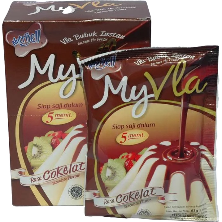 

Nutrijell My Vla Coklat 63gr Agar Nutrijel Pudding