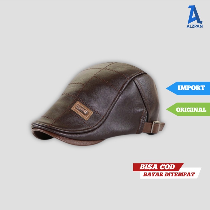 Topi Copet pet Kulit Casual Cap Hat Import Outdoor Pria cowok cowo laki laki dewasa keren jc9