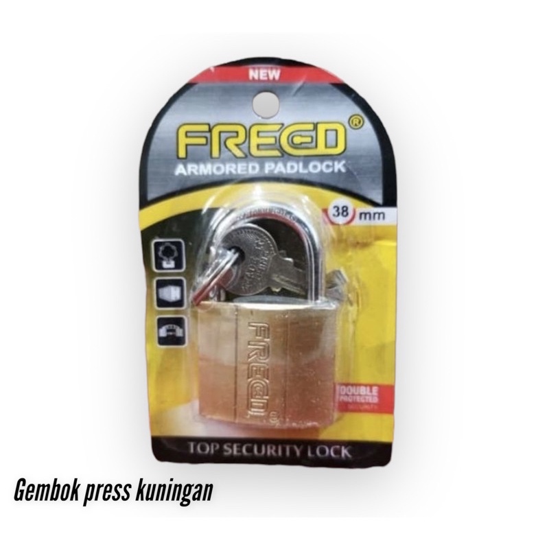 Gembok pres kuningan 25mm - 38mm Freed