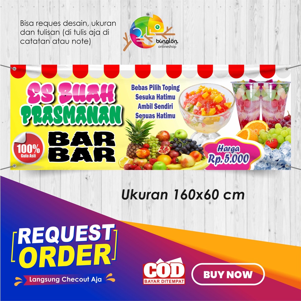 Spanduk Banner Es Buah Barbar Prasmanan Murah