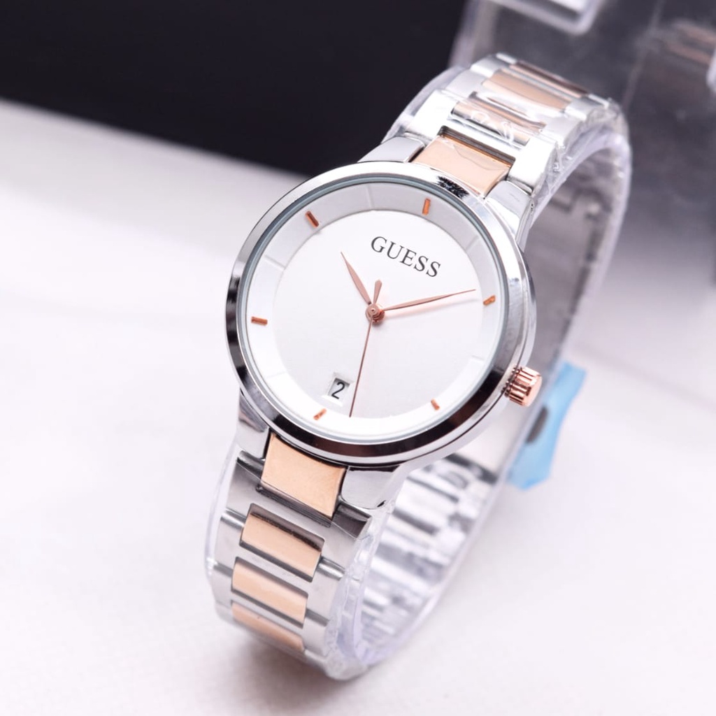 Jam Tangan Wanita Fashion H4903B Tali Rantai Tanggal Aktif Free Box &amp; Baterai