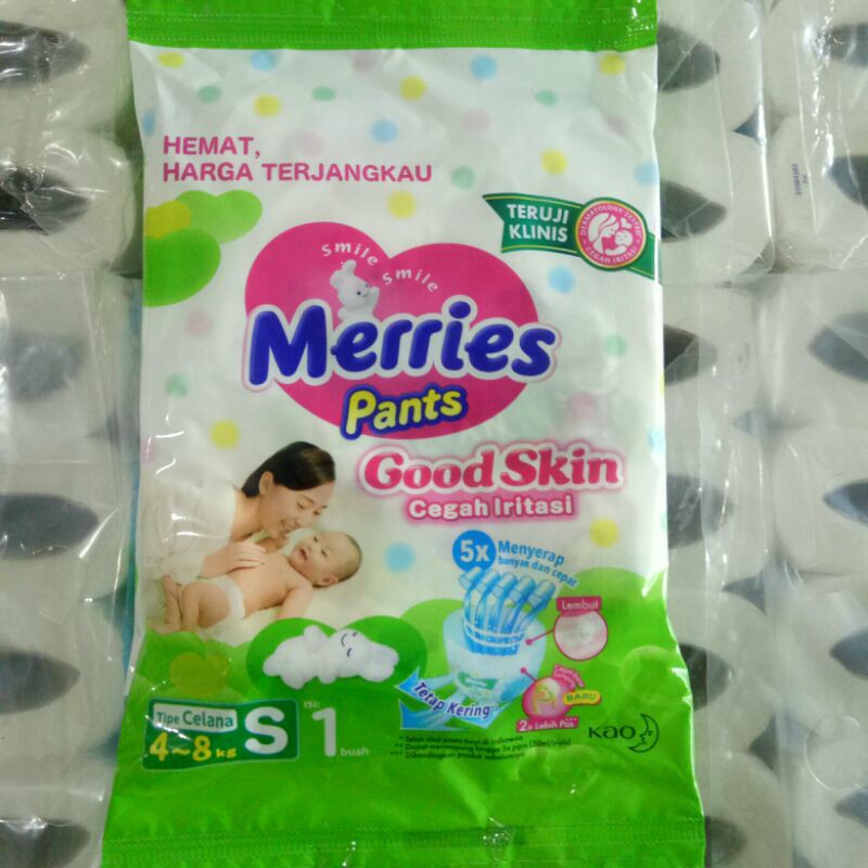 Merries Pants S-1, Sachet (Perkarton)