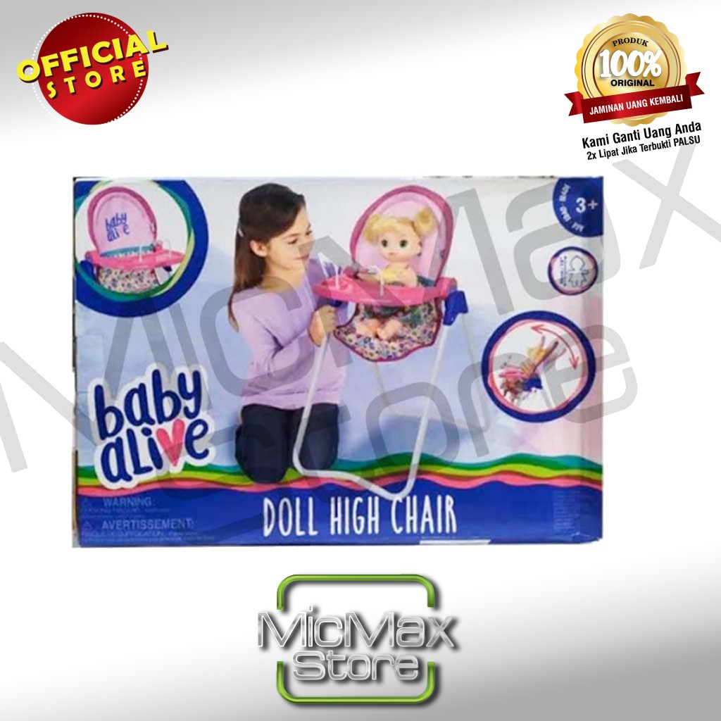 Baby Alive Doll High Chair Kursi Makan Mainan Anak Shopee Indonesia