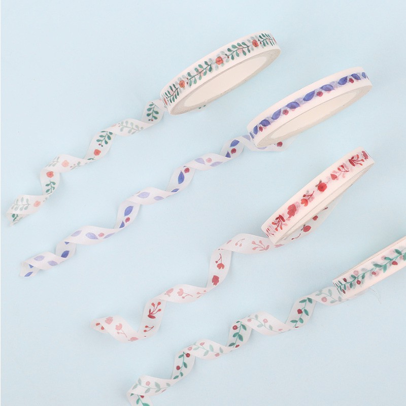 

Masking Tape Flower Pattern 7mm (Selotip Dekorasi)