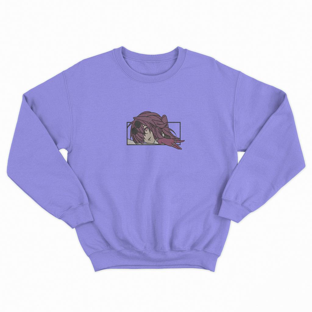 TORIZU Crewneck Kafka Honkai Star Rail Lilac Embroidery Anime Manga Premium Unisex