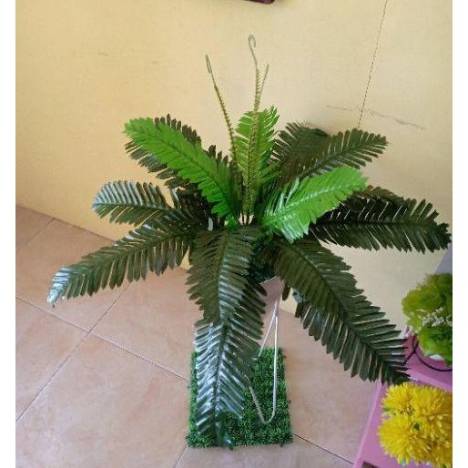 [45 cm] Tanaman Palem Artificial Daun Pakis / Palm Panjangan Bunga Plastik Palsu Dekorasi-5