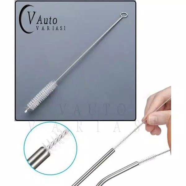 Sikat Pembersih Sedotan Stainless Brush Straw Celaner Brush Tools