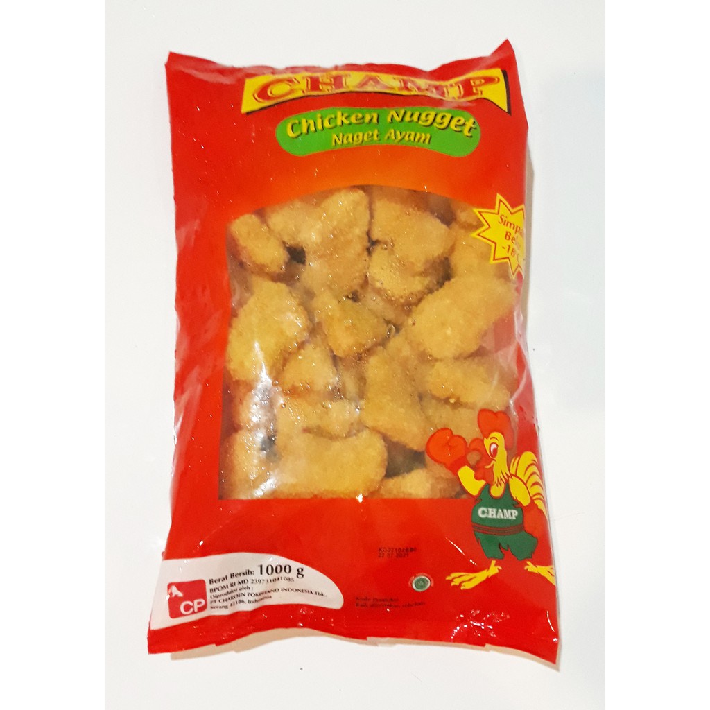 

Champ Chicken Nugget Naget Ayam 1.000 gram / 1 kg