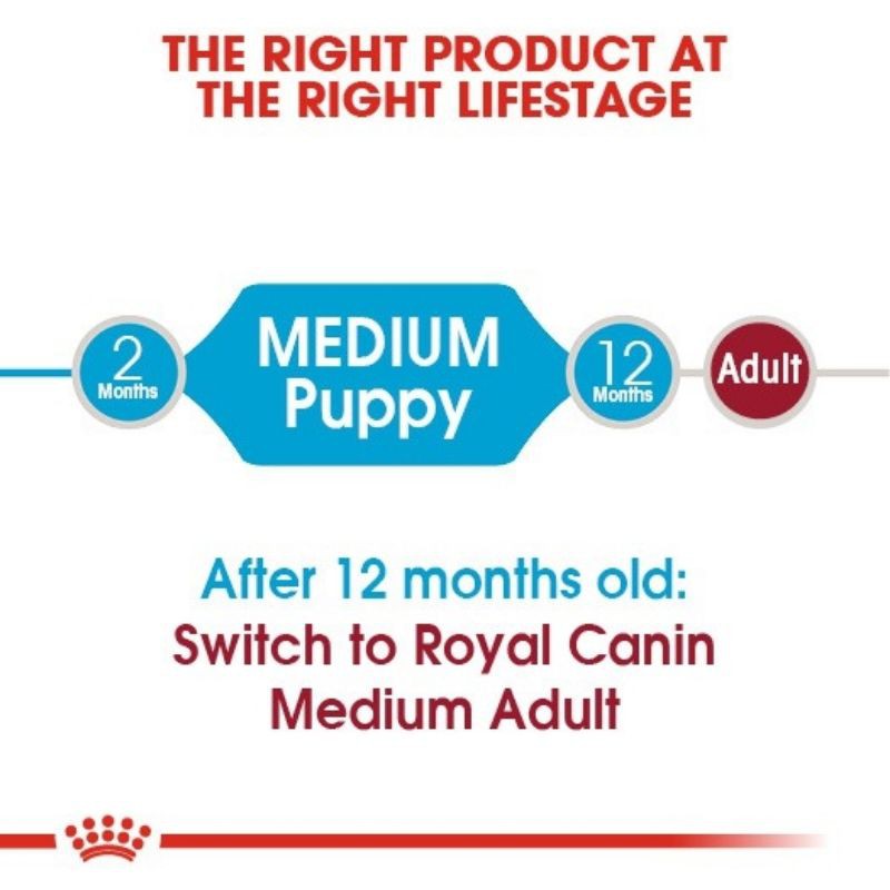 Royal Canin Medium Puppy 10kg Makanan Anjing Medium Berat 11-25kg Dog Food Anakan Puppies 3 sd 8 bln