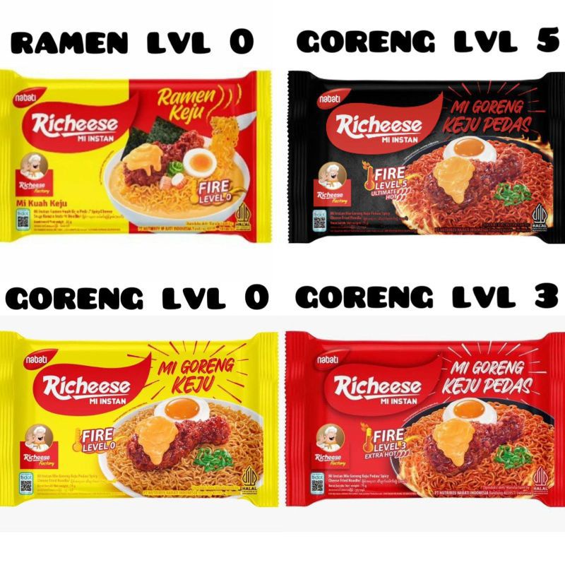 

Mie Richeese Nabati Level 0-5