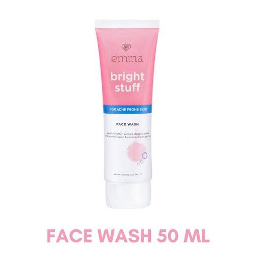 BEST SELLER!! Emina Bright Stuf for Acne Prone Face Wash 50 ml /100 ml &amp; Moisturizing Cream 20ml