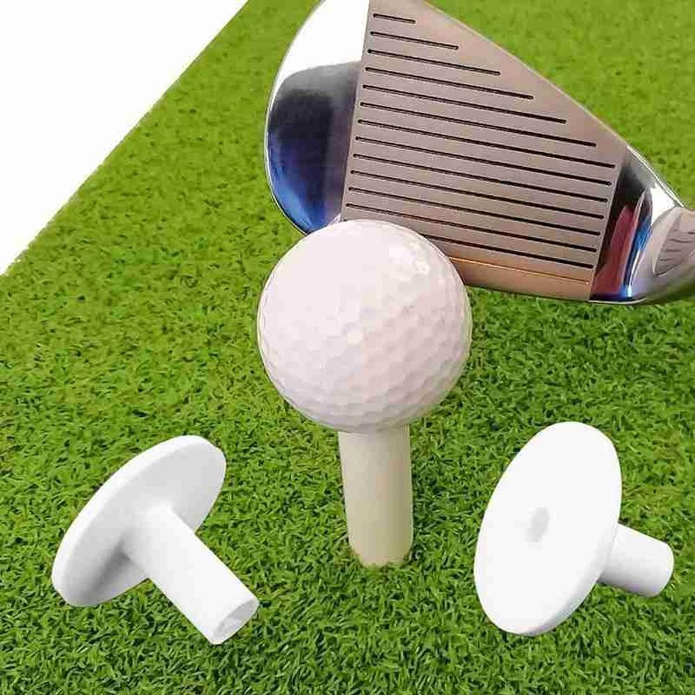 Nickolas1 Golf Tees Alat Training Indoor Practice Tees Putih 38mm Dapat Diselipkan Karet Tees Stand