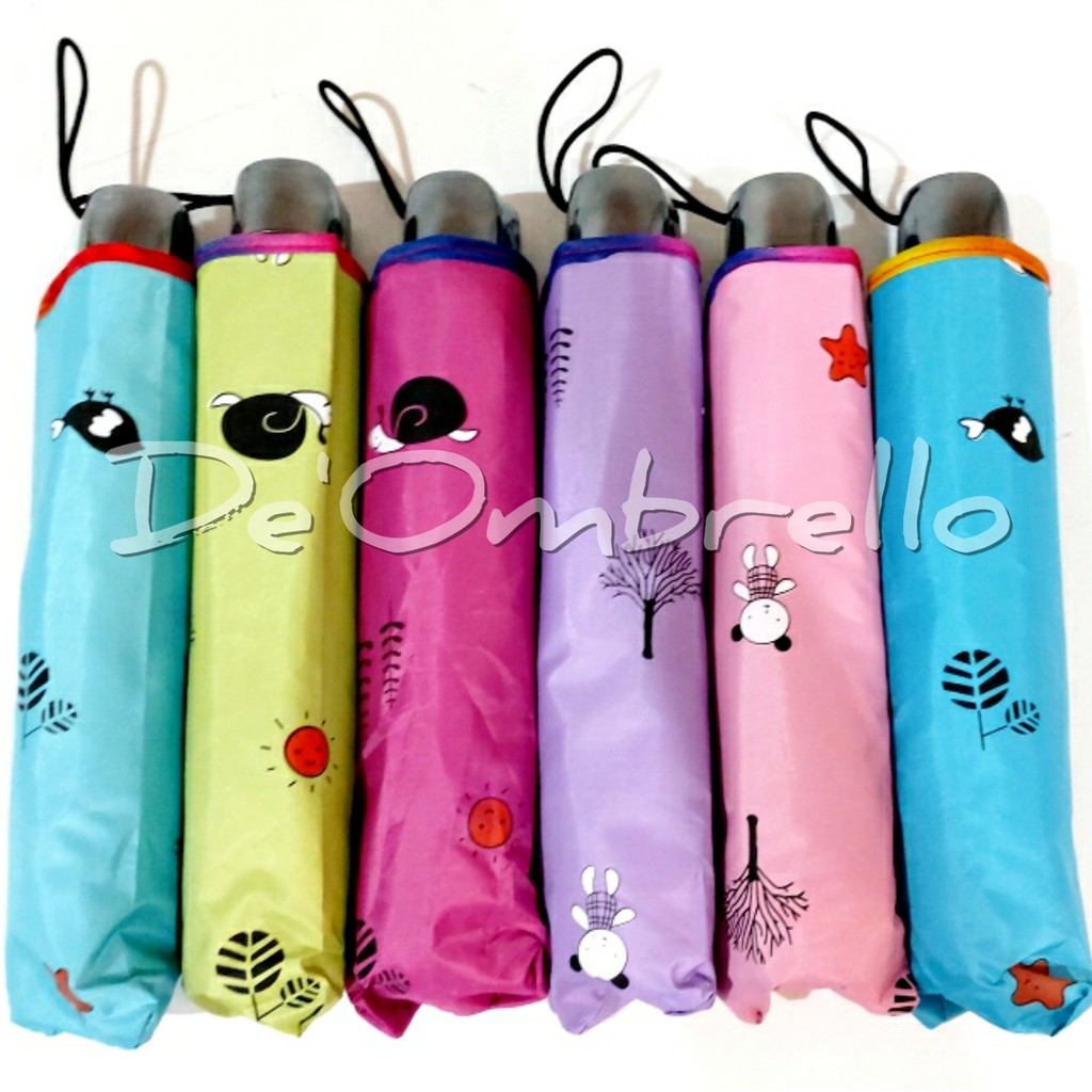 (424)Payung Fancy Motif Bear &amp; Star Gelombang Anti UV