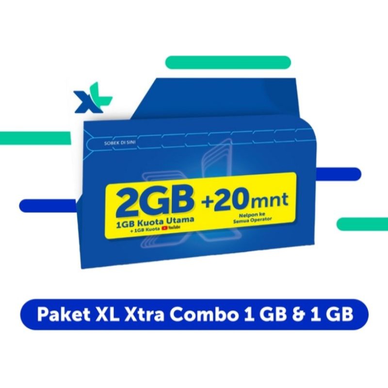Kartu Perdana Internet XL Paket XTRA Combo Lite 2GB(1GB+1GB)20menit Tlp