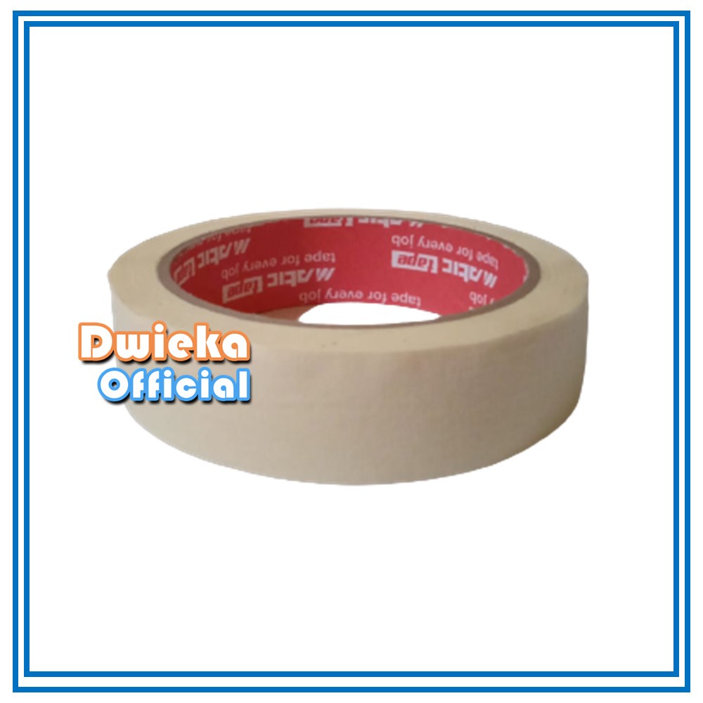Jual Lakban Kertas Putih Masking Tape Matic Tape 24mm 48mm Shopee Indonesia