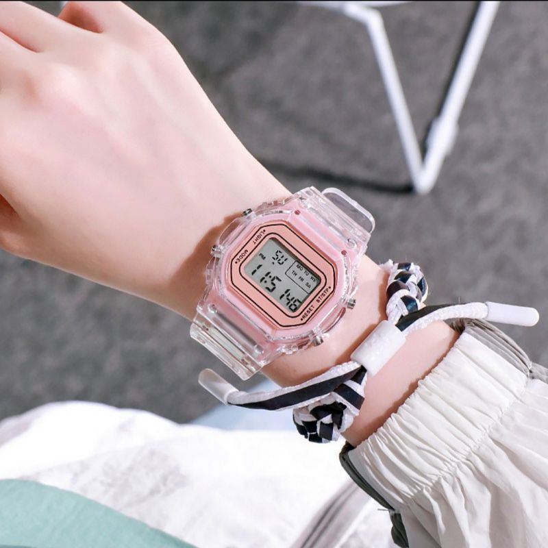 Jam tangan wanita Digital jelly fashion electronic