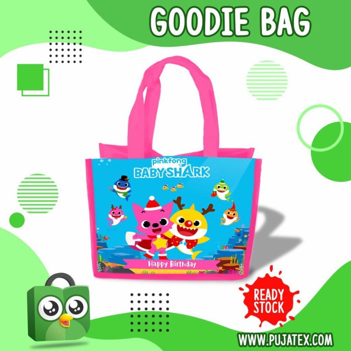 

goodie bag gambar Baby shark, untuk ultah anak, sovenir dll,ready stok