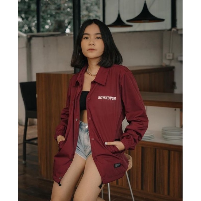 PRELOVED JAKET COACH ROWN DIVISION MAROON