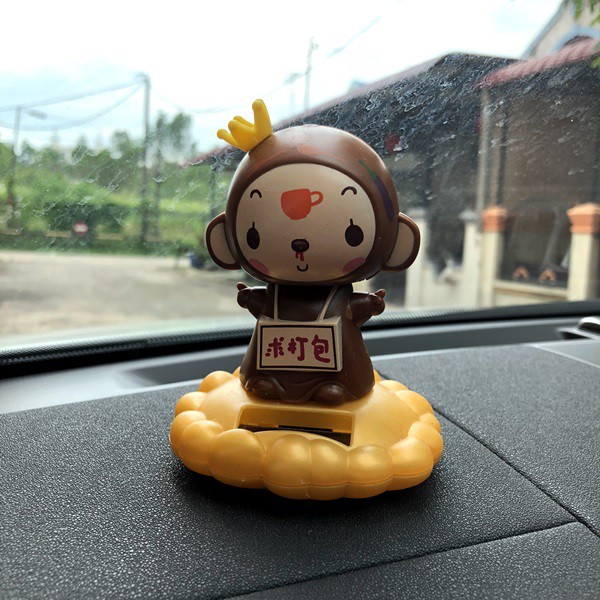 Pajangan Figure Goyang Kepala Mobil Solar Power CANDY Monyet MONKEY