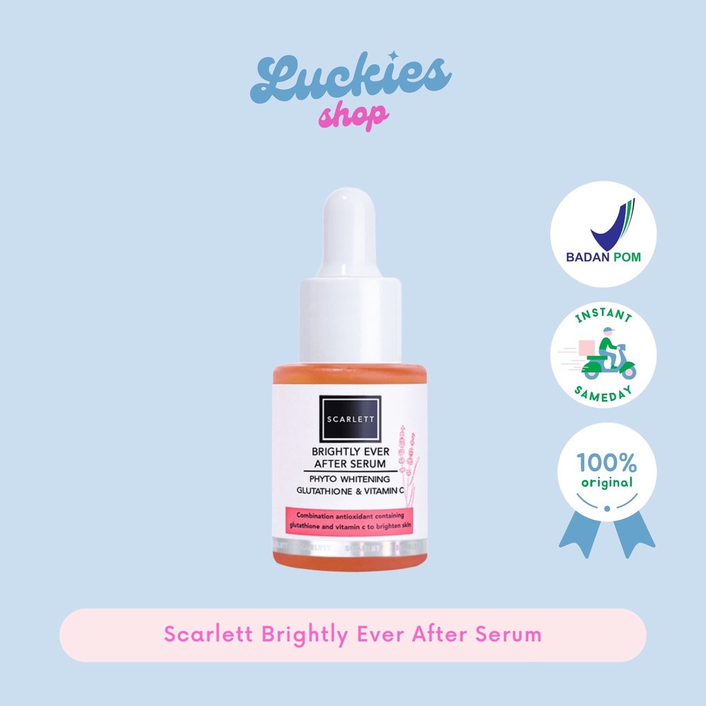 Scarlett Whitening Brightly Ever After Serum Pencerah Wajah Serum Brightening Serum Pemutih Wajah Scarlet