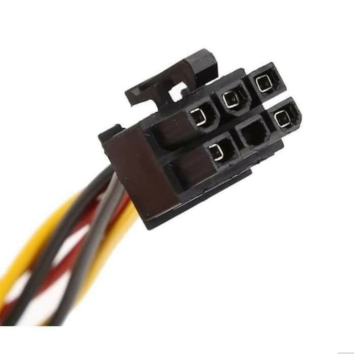 Kabel Power VGA 6Pin To Molex 4Pin Cabang