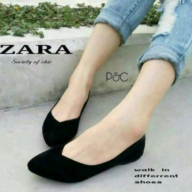 Sepatu slip on plat shoes teplek datar wanita cewek cewe murah import branded