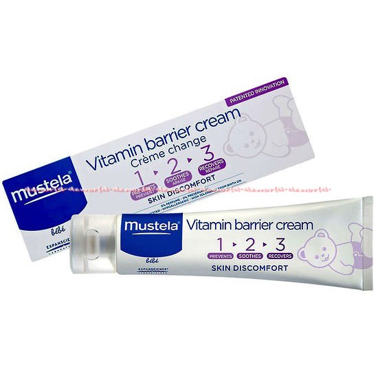 Mustela 1-2-3 Vitamin Barrier Cream 50ml Mustela 123 Krim Popok Bayi