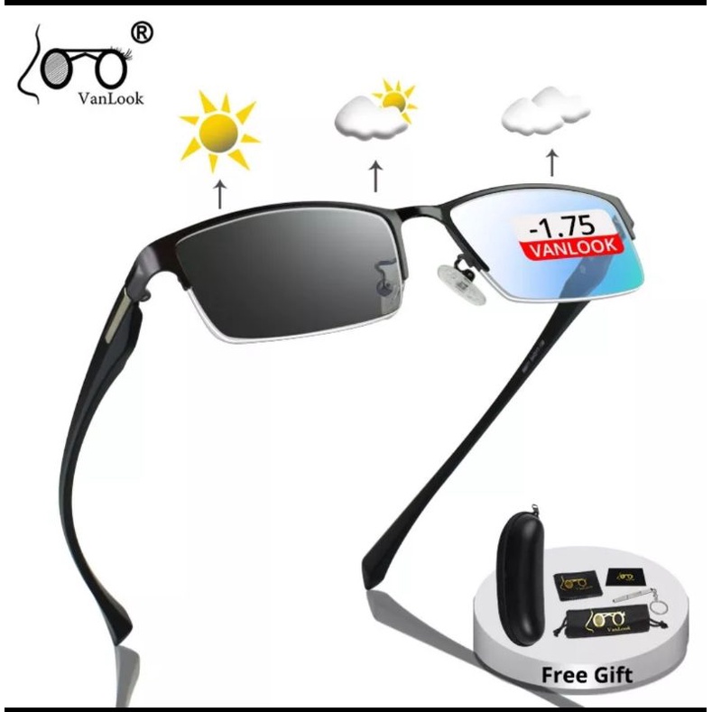 kacamata fotocromik/Bluecromic/kacamata minus/normal anti radiasi