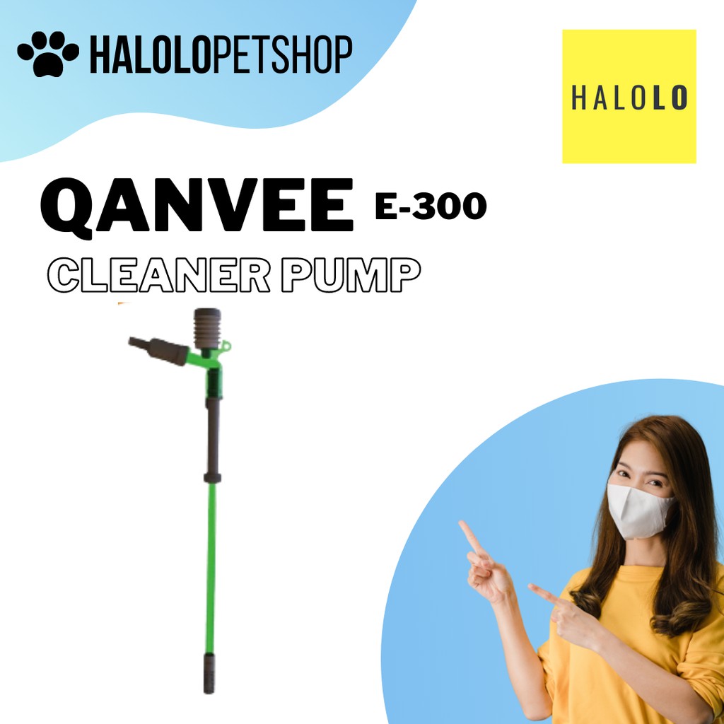 Cleaner Pump Penyedot Air Aquarium Alat Kuras Qanvee E-300 Siphon Water Exchanger