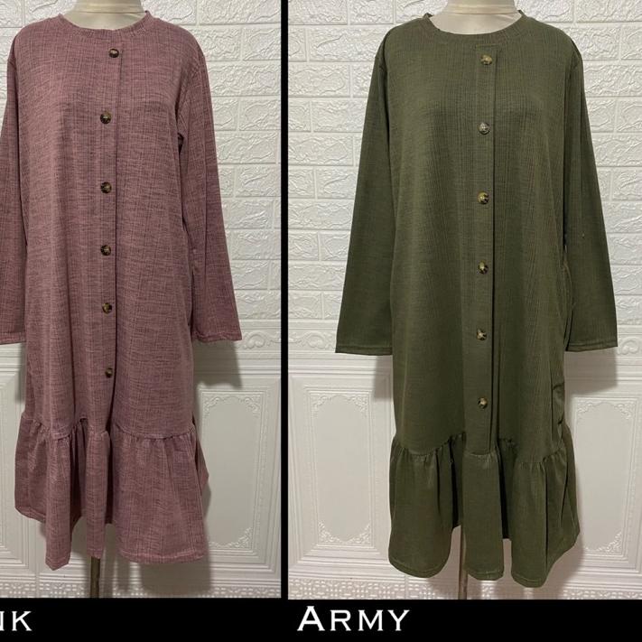 ♣ BERLINA - TUNIK KAOS IMPORT JUMBO XXL RIB KANCING MELAR POLOS REMPEL MUSLIMAH MURAH GROSIR SALE ❀