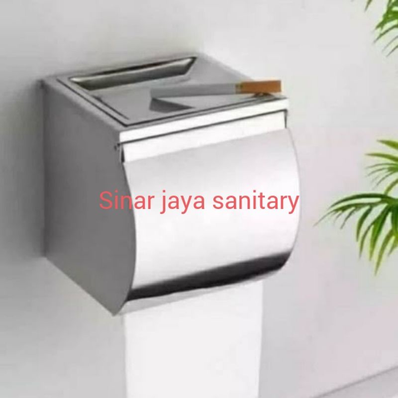 Tempat tissu gulung stainless 304 / tempat tissu asbak stainless / tempat tissu asbak / tempat tissu roll