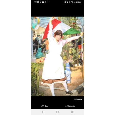 maid pink costume/ chibi romano hetalia