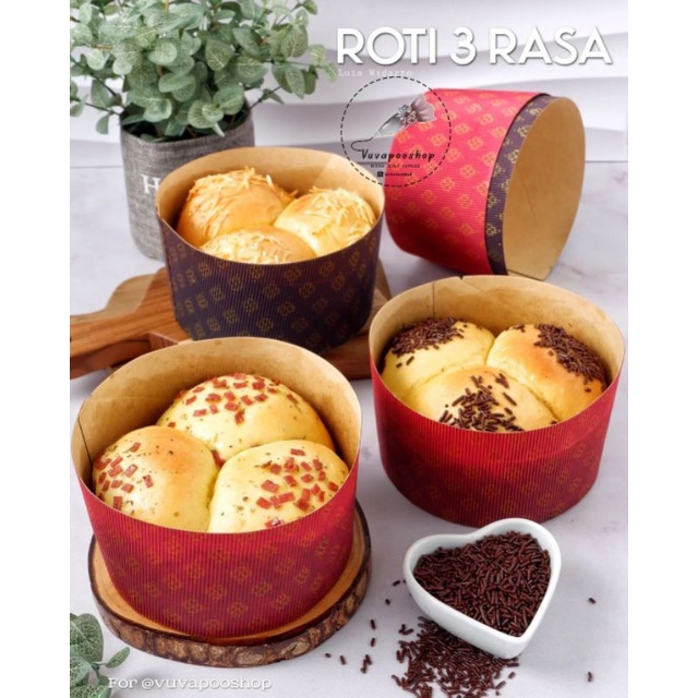 Cup Pannetone Roti Besar / Cup Panetone / Cup Roti Kertas