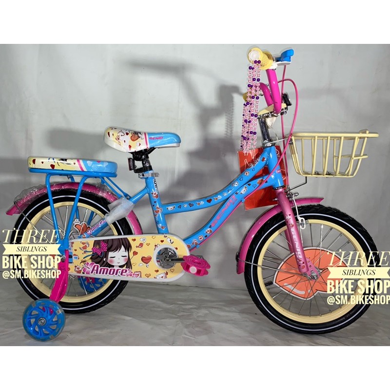 SEPEDA MINI ANAK PEREMPUAN GENIO AMORE 16 INCH BLUE PINK