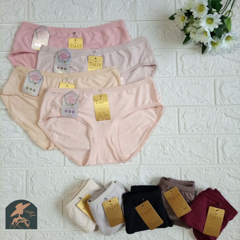 TALLY CD CELANA DALAM 1257 | BAHAN KATUN | LOW WAIST | M - XXL | ADA JAHITAN DI BAGIAN BELAKANG | KA