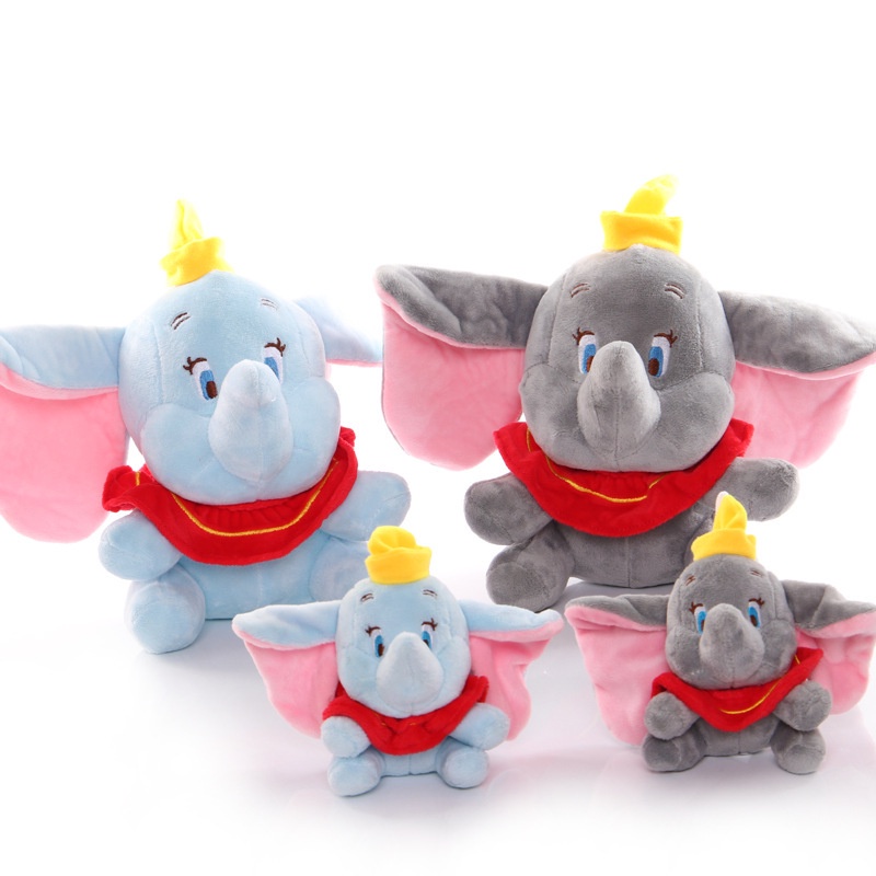 1pc Boneka Dumbo Kartun Anime Gajah Bahan Plush Lembut Ukuran 22cm 12cm Untuk Hadiah Ulang Tahun