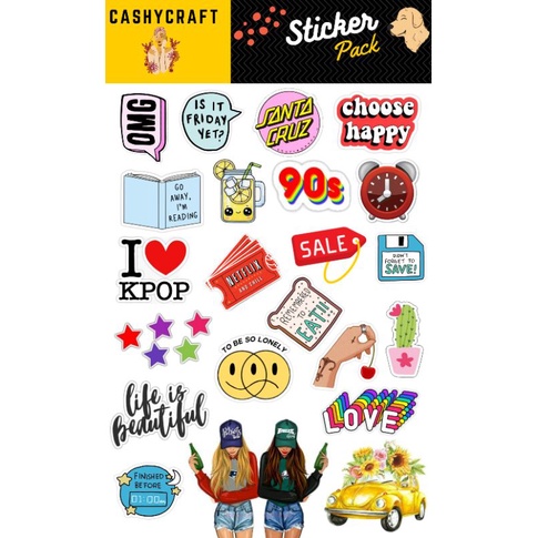 

(22 pcs) Sticker Jurnal/Sticker Deco/Sticker HP-Laptop