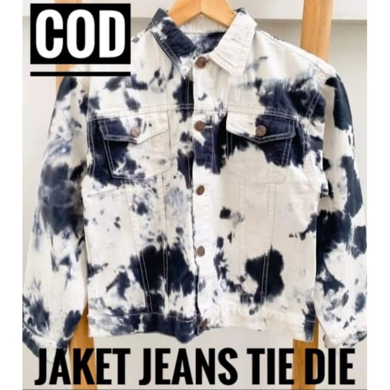 jaket jeans tie die/JAKET WANITA JEANS TIE DIE