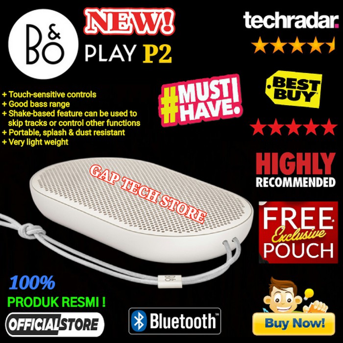 PROMO.. BANG   OLUFSEN BEOPLAY P2 Portable Bluetooth Speaker with Mic Original