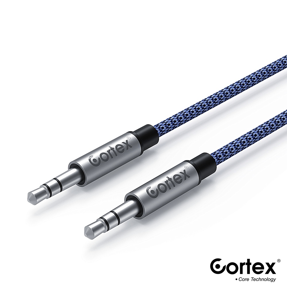 Cortex MH224 Kabel Audio Hifi Aux 3.5mm Jack 3.5mm Lapis Silver Untuk Gitar/Mobil/Headphone 1/2Meter