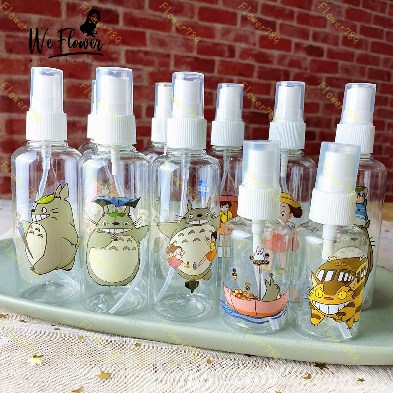 (We) Botol Kosong Bahan Plastik Desain Totoro Kartun Kapasitas 50ml/100ml Portabel Untuk Travel