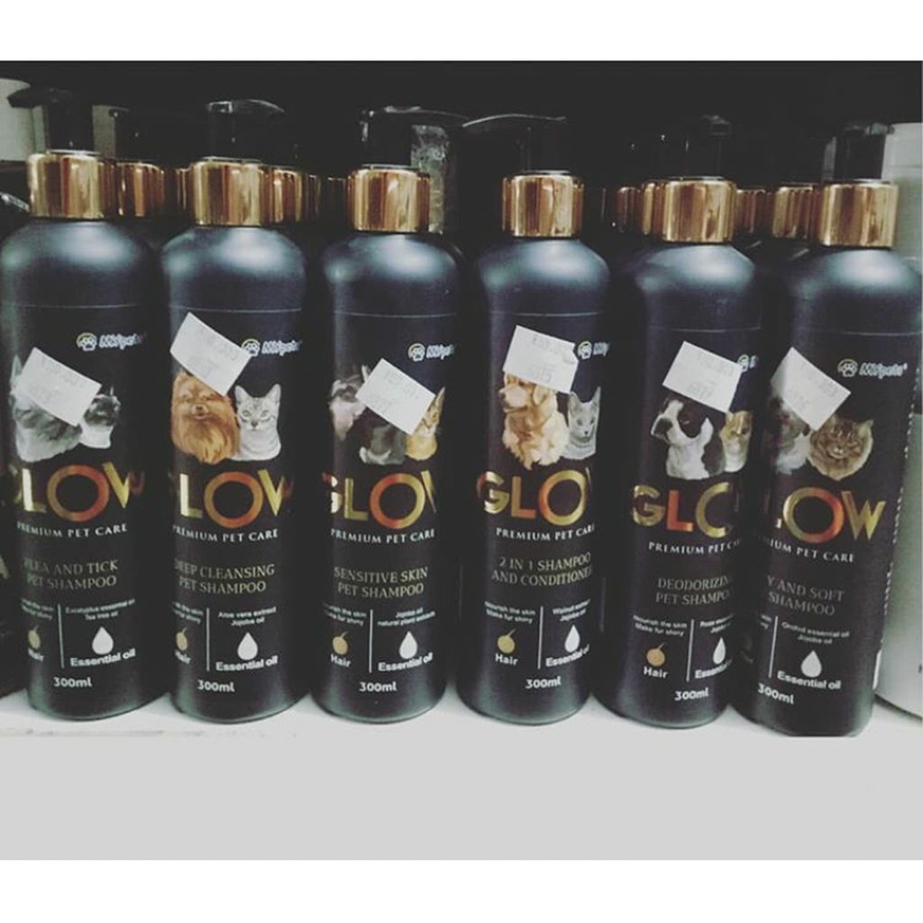 GLOW PREMIUM PET SHAMPO 300 ML - SHAMPO UNTUK ANJING & KUCING