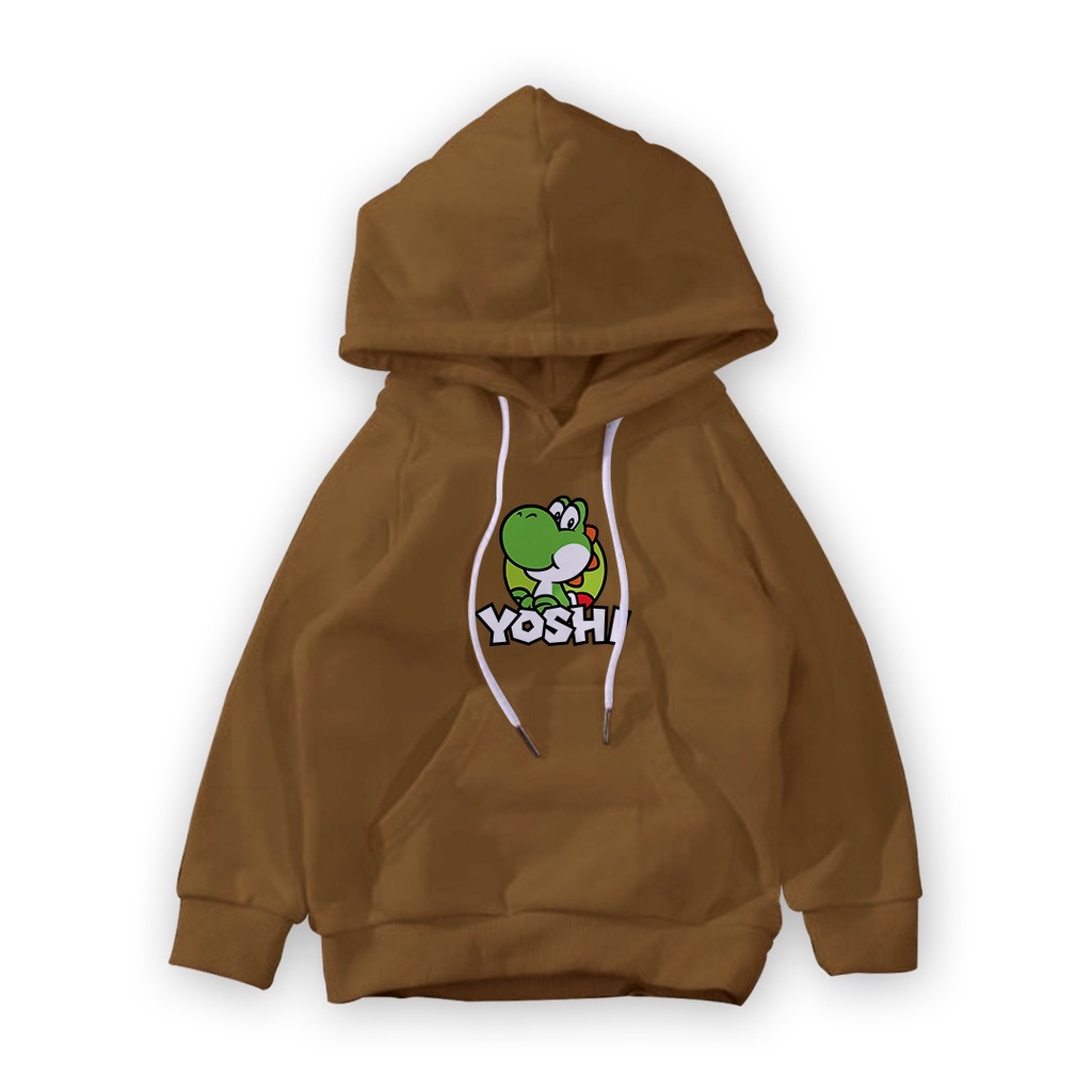 JAKET HOODIE ANAK DINO YOSH FLEECE UNISEX TEBAL HALUS TERBARU.