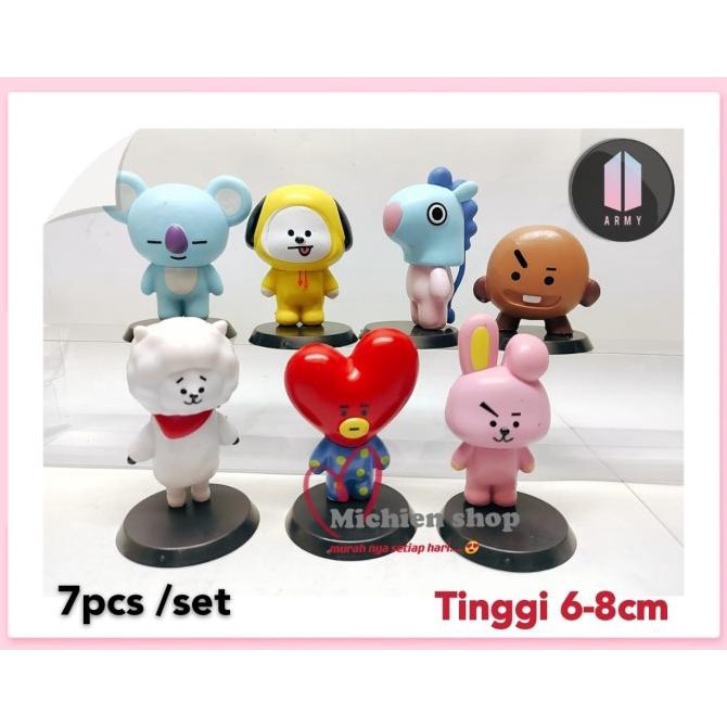 ACTION FIGURE BTS BT21 ARMY BANGTAN BOYS KPOP IDOL TOPPER CAKE