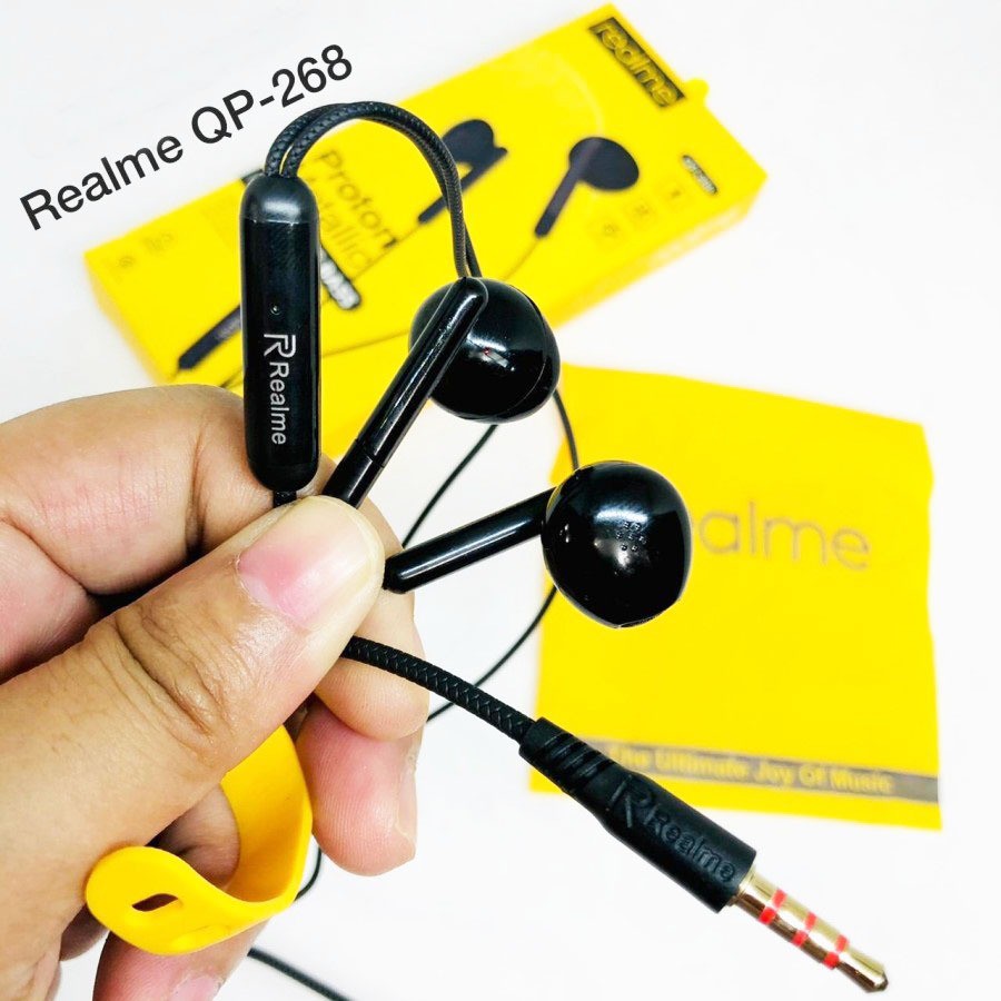 Headset Realme QP-268 Handsfree Proton Metallic Super Bass Murah