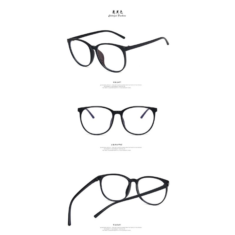 (YUZHU) COD Frame Kacamata Anti Radiasi Wanita Korean Gaya Clear Frame Kacamata Bulat Eyeglasses